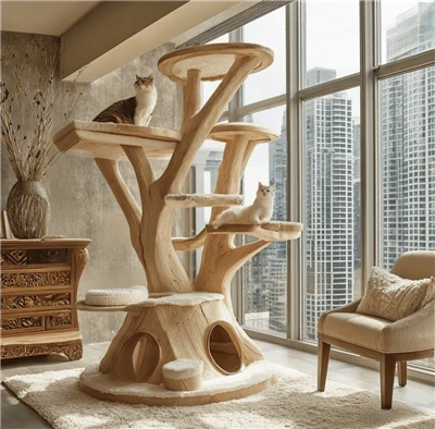 Sou entènèt jwèt Atifisyèl Tree Cat Tree